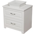 Szafka pod umywalkę biała 70cm Finea FNA-B-U70/50/2 i umywalka ceramiczna QUADRO.
