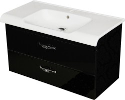 Szafka łazienkowa czarna 100cm ROYAL z umywalką [PRODUKT NIEDOSTĘPNY]
