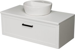Szafka łazienkowa biała 100cm PETTO BIANCO z umywalką AREDA-42 [PRODUKT NIEDOSTĘPNY]