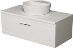 Szafka łazienkowa biała 100cm PETTO BIANCO z umywalką AREDA-42 [PRODUKT NIEDOSTĘPNY]