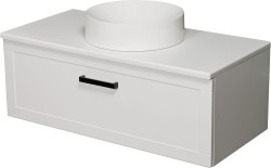 Szafka łazienkowa biała 100cm PETTO BIANCO z umywalką MONAT-400C [PRODUKT NIEDOSTĘPNY]