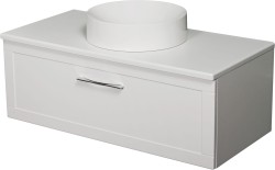 Szafka łazienkowa biała 100cm PETTO BIANCO z umywalką MONAT-400C [PRODUKT NIEDOSTĘPNY]