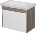 Szafka łazienkowa biała 60cm PLATUM z umywalką [PRODUKT NIEDOSTĘPNY]