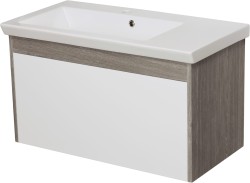 Szafka łazienkowa biała 85cm PLATUM z umywalką [PRODUKT NIEDOSTĘPNY]