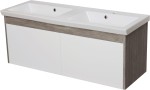 Szafka łazienkowa biała 120cm PLATUM z umywalką [PRODUKT NIEDOSTĘPNY]