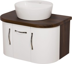 Szafka łazienkowa orzech 72 cm OLIMPIA z umywalką [PRODUKT NIEDOSTĘPNY]