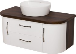 Szafka łazienkowa orzech 100 cm OLIMPIA z umywalką [PRODUKT NIEDOSTĘPNY]