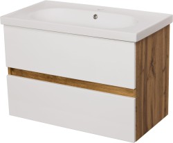 Szafka łazienkowa dąb naturalny 85cm GRACE z umywalką [PRODUKT NIEDOSTĘPNY]