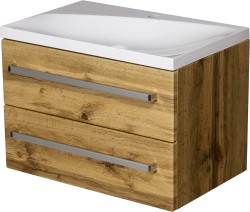 Szafka łazienkowa dąb naturalny 60cm FOKUS z umywalką [PRODUKT NIEDOSTĘPNY]