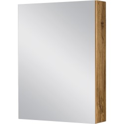 Szafka łazienkowa z lustrem dąb naturalny 60x80 cm FOKUS NEW