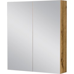 Szafka łazienkowa z lustrem dąb naturalny 70x80 cm FOKUS NEW