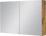 Szafka łazienkowa z lustrem dąb naturalny 100x65 cm FOKUS NEW