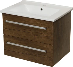 Szafka łazienkowa antyczne drewno 65cm FOKUS CERAMIC z umywalką [PRODUKT NIEDOSTĘPNY]