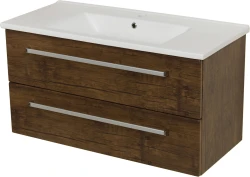Szafka łazienkowa antyczne drewno 100cm FOKUS CERAMIC z umywalką [PRODUKT NIEDOSTĘPNY]