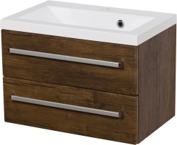 Szafka łazienkowa antyczne drewno 60cm FOKUS z umywalką