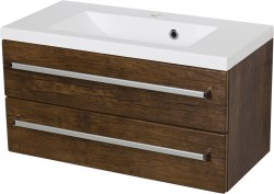 Szafka łazienkowa antyczne drewno 80cm FOKUS z umywalką