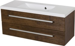 Szafka łazienkowa antyczne drewno 100cm FOKUS z umywalką