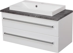 Szafka łazienkowa biała 80cm FOKUS z blatem i umywalką [PRODUKT NIEDOSTĘPNY]