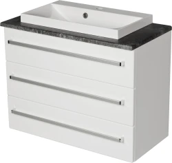 Szafka łazienkowa biała 80cm FOKUS z blatem i umywalką [PRODUKT NIEDOSTĘPNY]