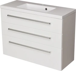 Szafka łazienkowa biała 100cm FOKUS z umywalką [PRODUKT NIEDOSTĘPNY]