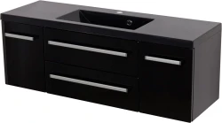 Szafka łazienkowa czarna 120cm FOKUS z umywalką czarną [PRODUKT NIEDOSTĘPNY]