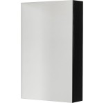 Szafka łazienkowa z lustrem czarna 50x80 cm FOKUS NEW