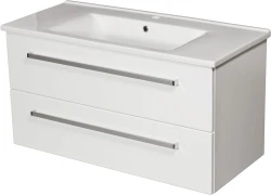 Szafka łazienkowa biała 100cm FOKUS CERAMIC z umywalką [PRODUKT NIEDOSTĘPNY]