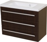 Szafka łazienkowa wenge mat 80cm FOKUS z umywalką