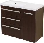 Szafka łazienkowa wenge mat 90cm FOKUS z umywalką