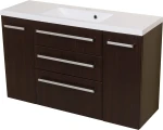 Szafka łazienkowa wenge mat 120cm FOKUS z umywalką